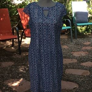 Blue Geometric print dress